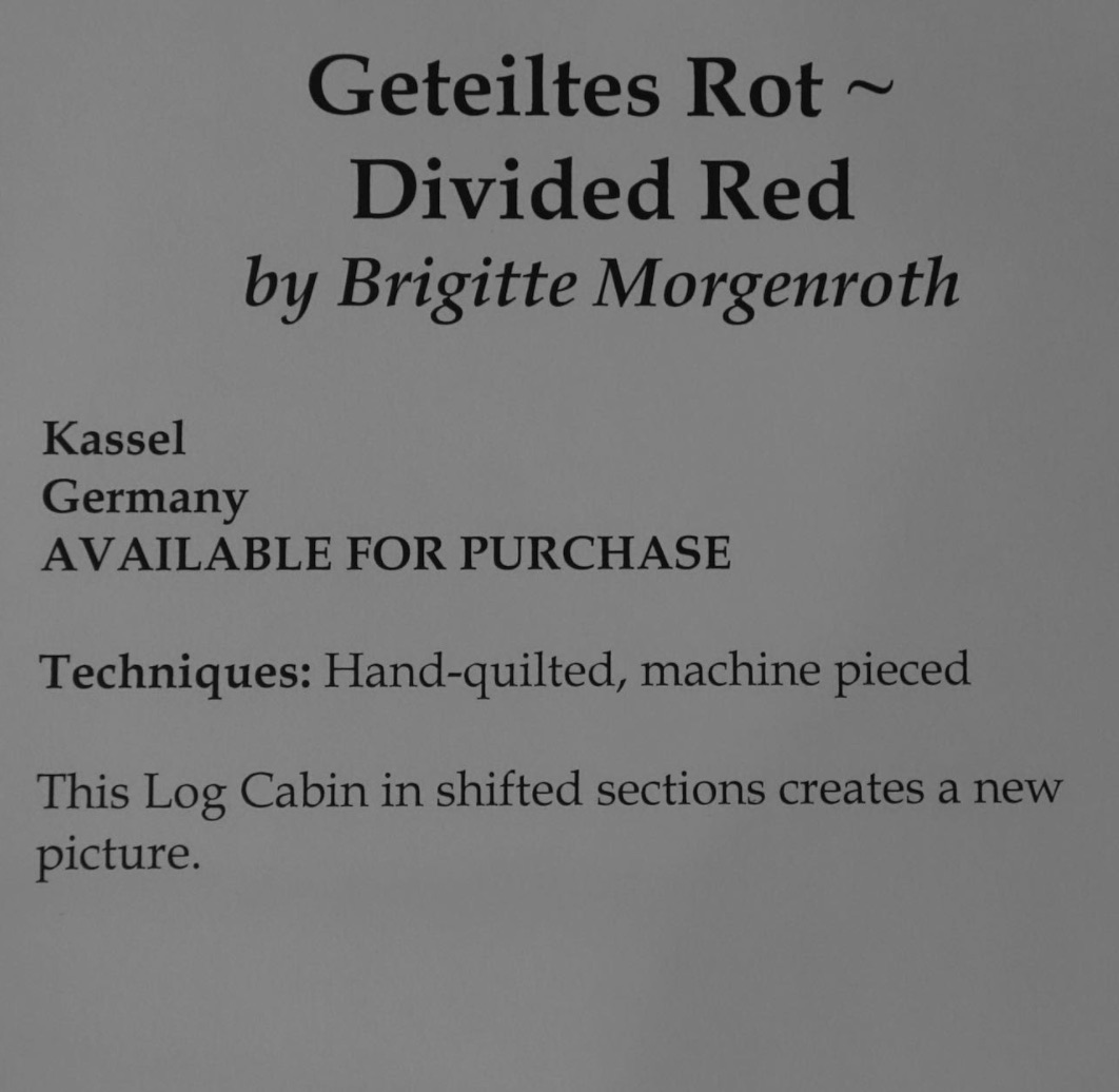 "Geteiltes Rot ~ Divided Red" by Brigitte Morgenroth - Sign
